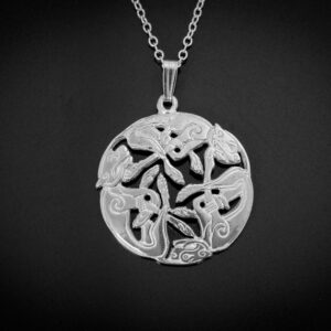 Triple Dog Pendant (Silver)