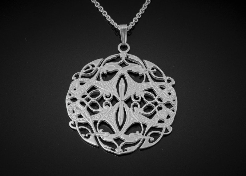 Mull Round Pendant - Silver (Medium)