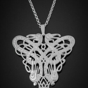 Tri-Dragon Pendant Silver - (Medium)